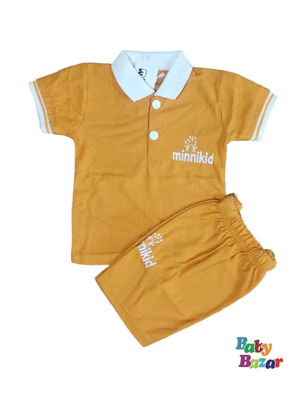 MiniKid Summer Track Suit For Boy -Mustard