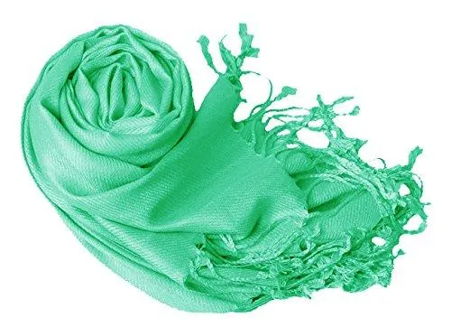 Mint Green Pashmina Shawl Wrap Scarf