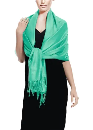 Mint Green Pashmina Shawl Wrap Scarf