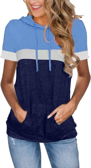 MixShe Womens Tops Summer Clothes Casual Shirts Ladies Hoodies Pullover Short Sleeve Blouses Trendy Fashion Tunics