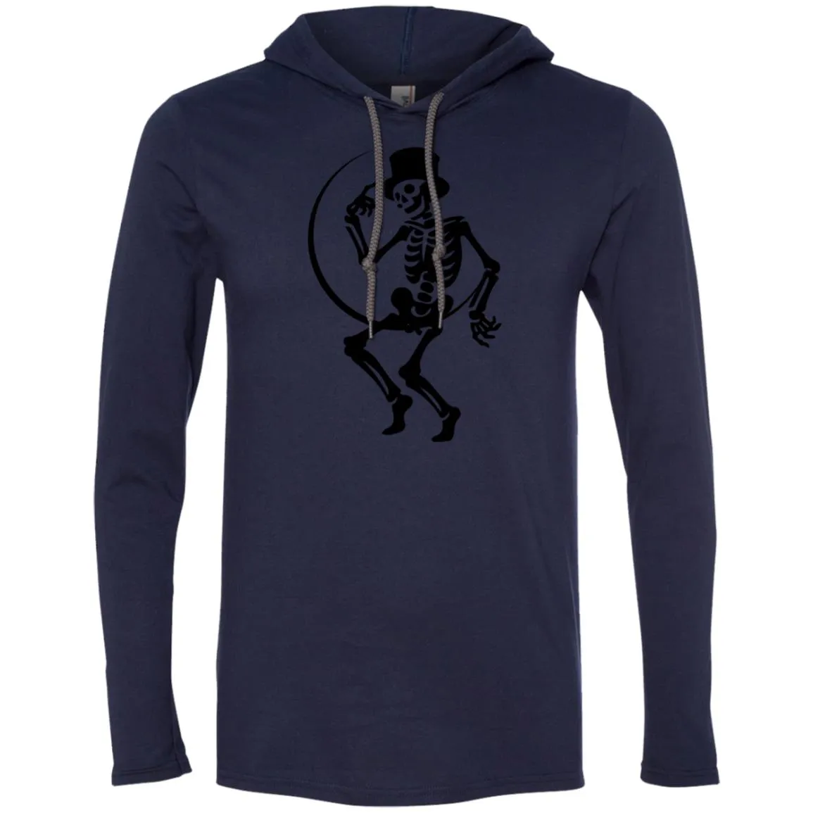 Moon and Skeleton -- Gildan LS T-Shirt Hoodie