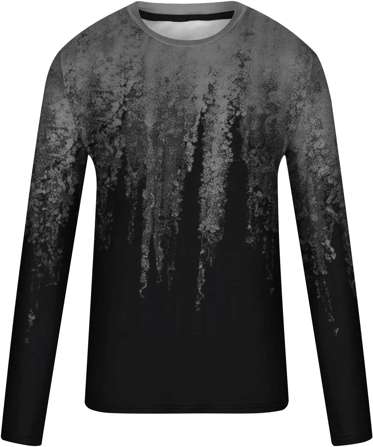 Muscularfit Mens Long Sleeve Shirts Casual Gradient Color Loose Pullover Graphic Tee Shirts Fall Fashion Athletic Sweatshirts