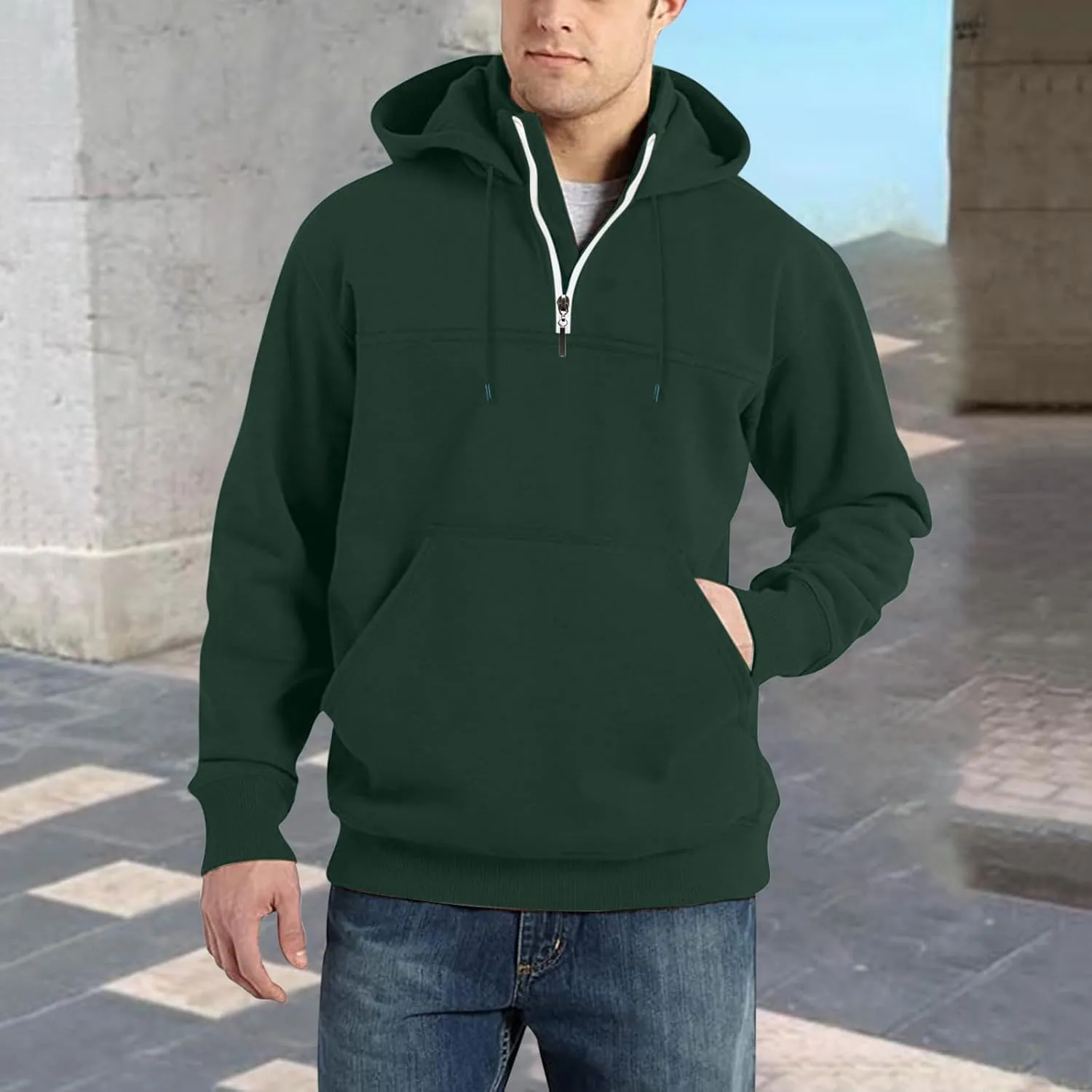 Muscularfit Mens Sweatshirt Hoodie Zip Up Lightweight Gym Athletic Sweatshirt Hooded Pullover Casual Long Sleeve Fall Hoodies