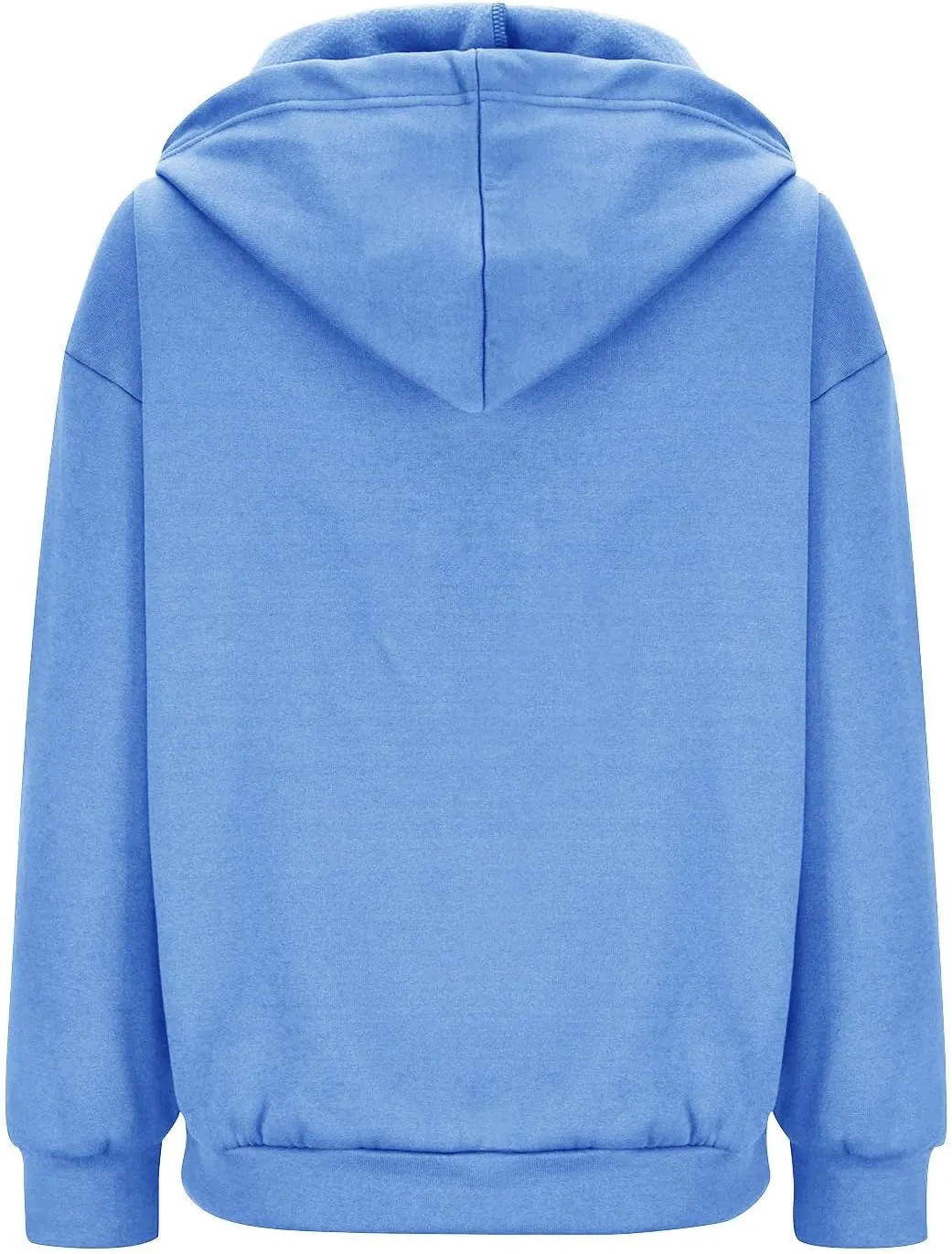 NaRHbrg Women's Full Zip Up Hoodie Long Sleeve Hooded Sweatshirts Thin Casual Hoodies Jackets Oversized Pullover with Pockets