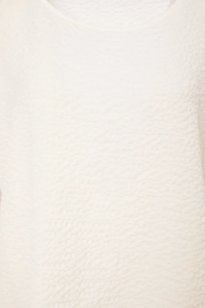 Naya Round Neck Embossed Top
