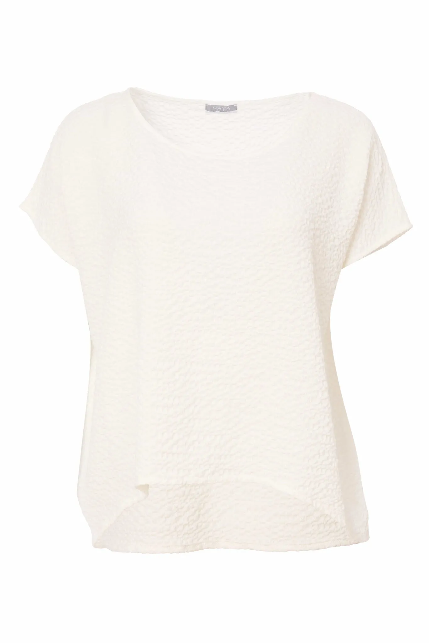 Naya Round Neck Embossed Top