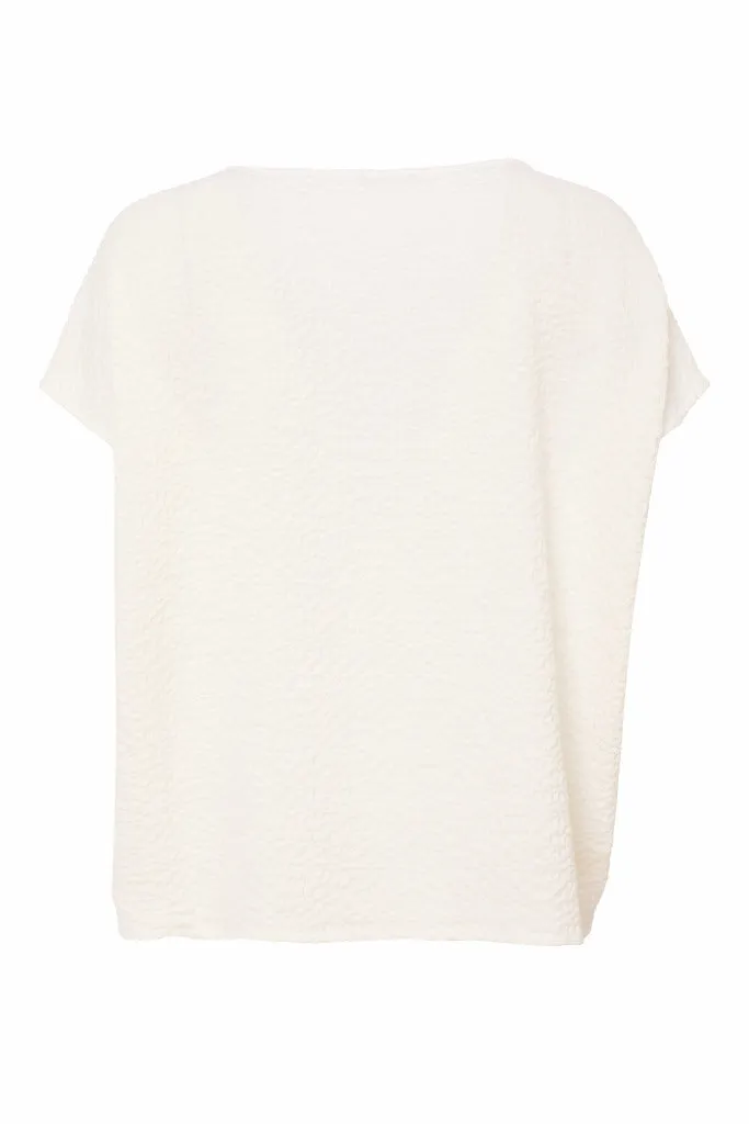 Naya Round Neck Embossed Top