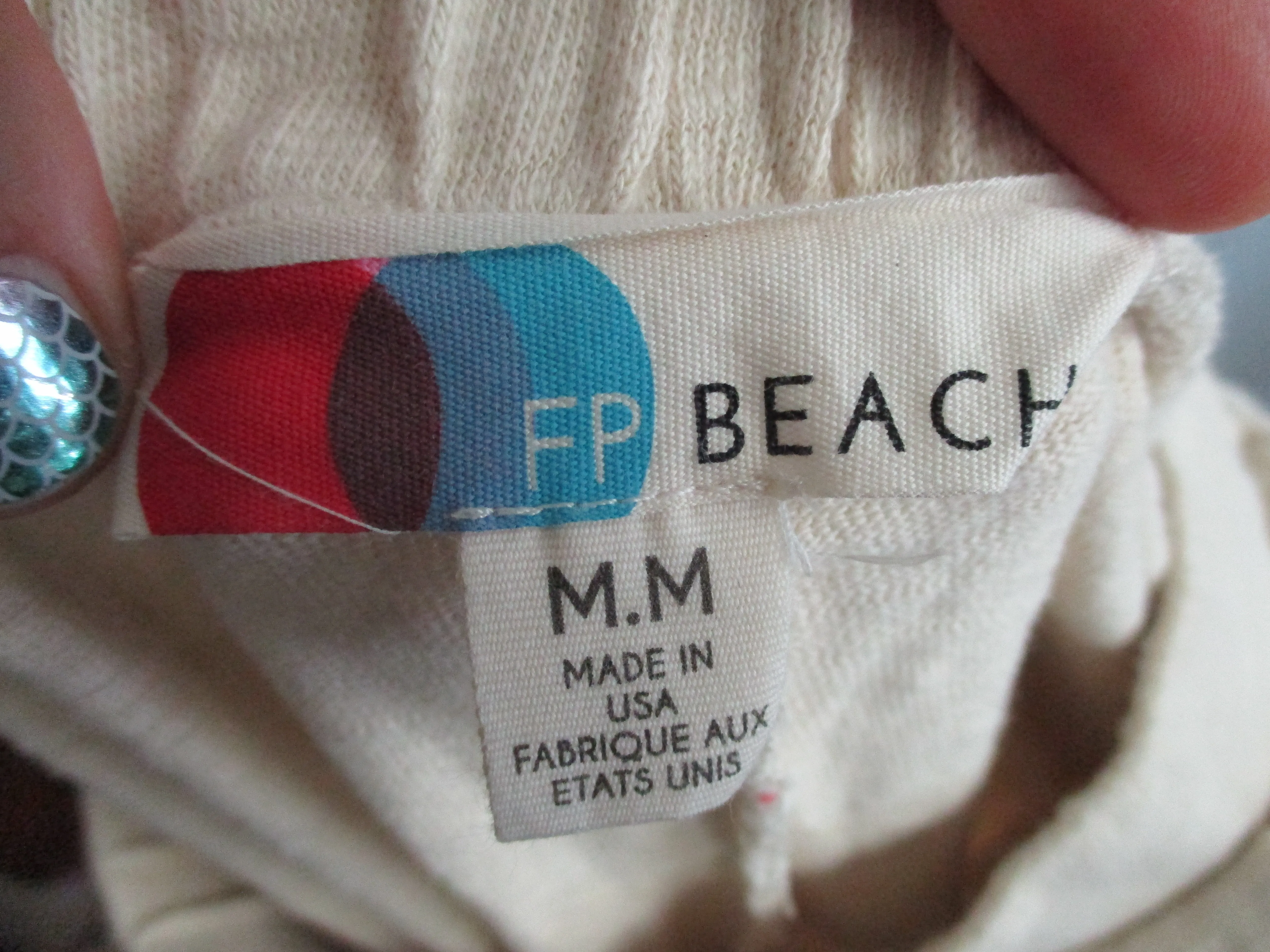 NEW Free People FP BEACH Sweatpant Yoga Pant Athletic Lounge Jogger M BEIGE CREME