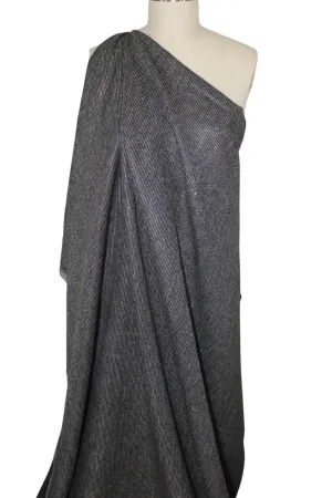 NY Designer Midweight Tweedy Stripe Linen - Black/White