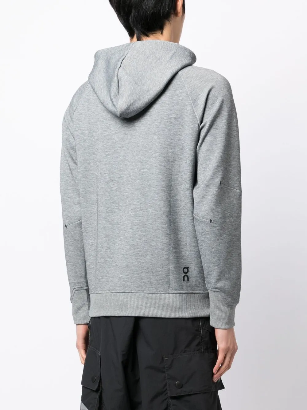 ON RUNNING Soft Relaxed Fit Bonded Patch Pocket Hoodie Grey