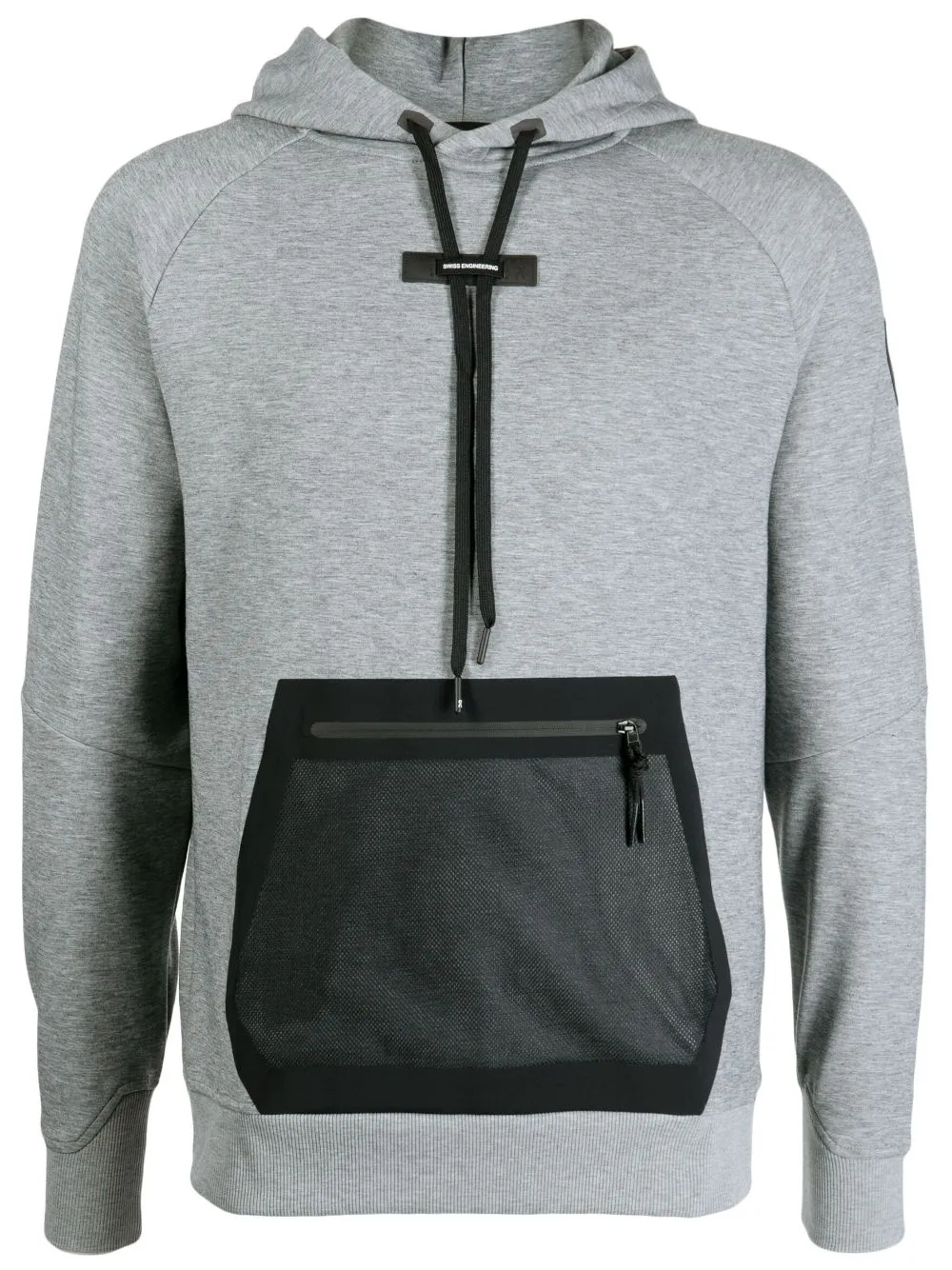 ON RUNNING Soft Relaxed Fit Bonded Patch Pocket Hoodie Grey