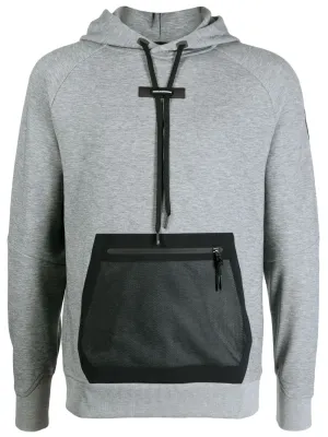 ON RUNNING Soft Relaxed Fit Bonded Patch Pocket Hoodie Grey