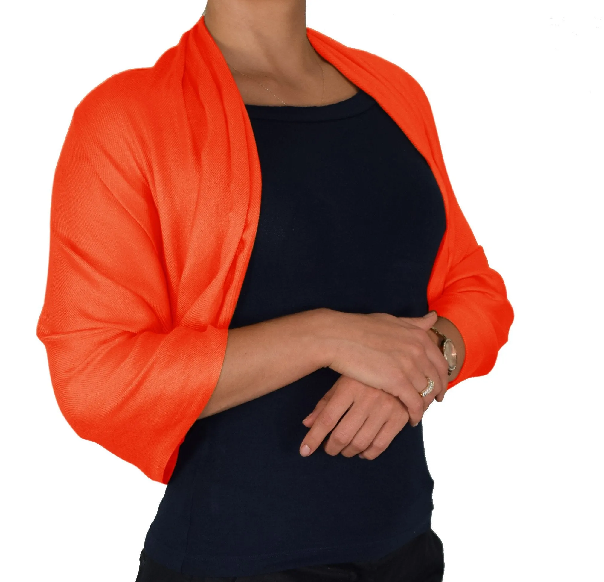 Orange Pashmina Shawl Wrap Scarf