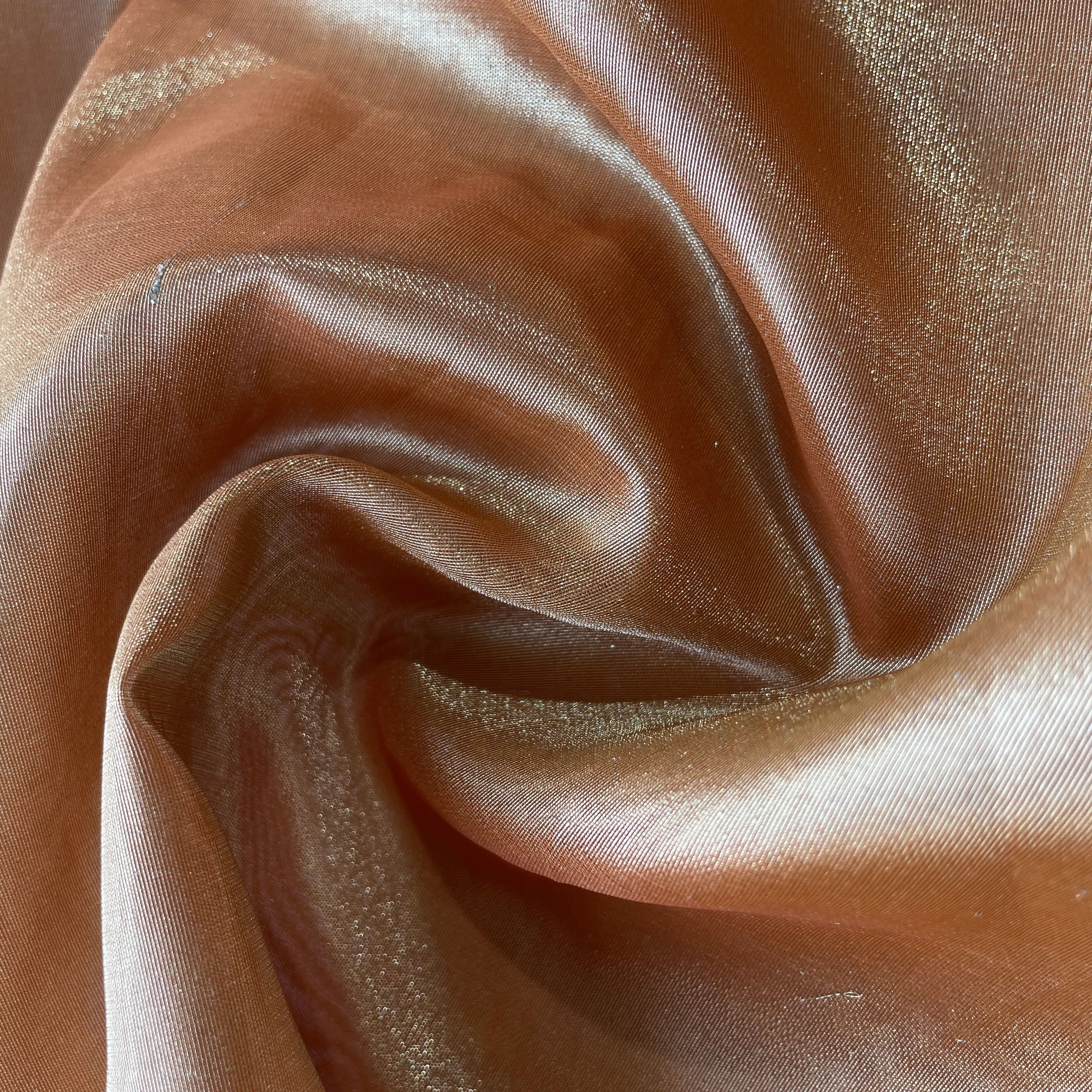 Orange Solid Plain Tissue Fabric 19675