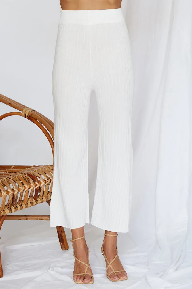 Orlando Ribbed Knit Set White