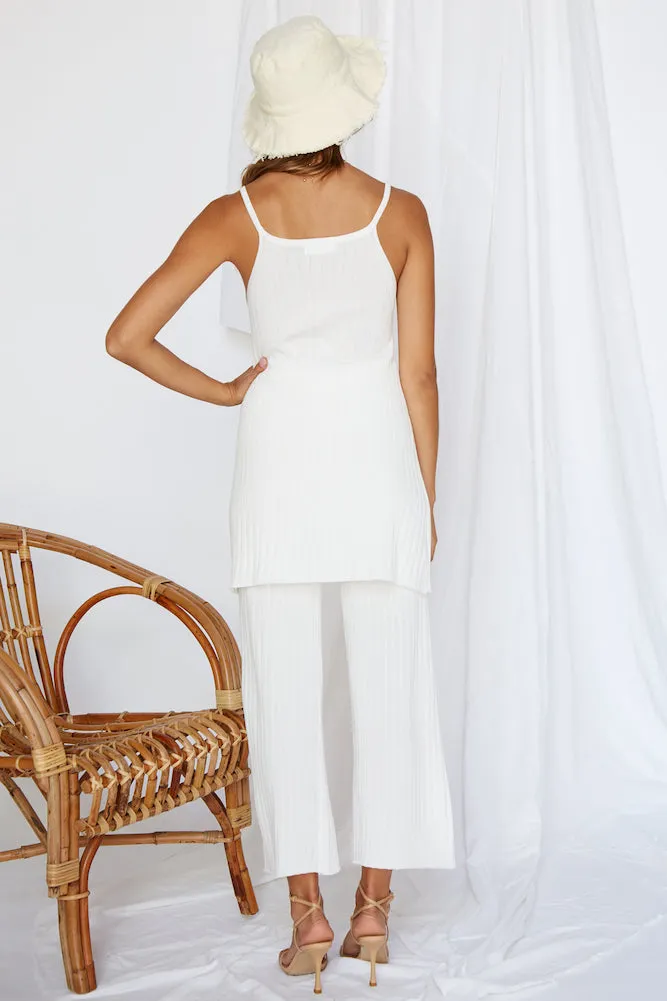 Orlando Ribbed Knit Set White