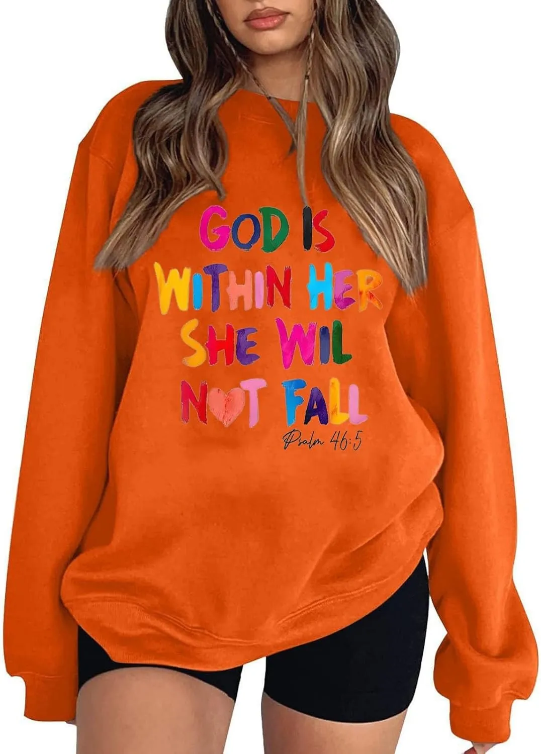 Oversized Crewneck Sweatshirt Women 2024 Winter Fashion Clothes Causal Loose Long Sleeve Pullover Tops Preppy Shirts