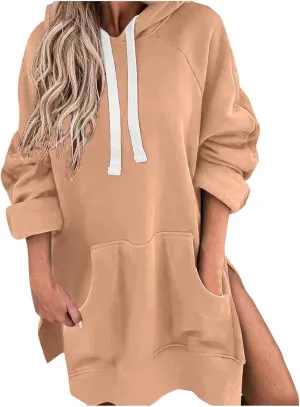 Oversized Hoodie Woman Long Sleeve Sweatshirts V Neck Fall Clothes Women Long Sleeve Hoodie 2024 Winter Clothes