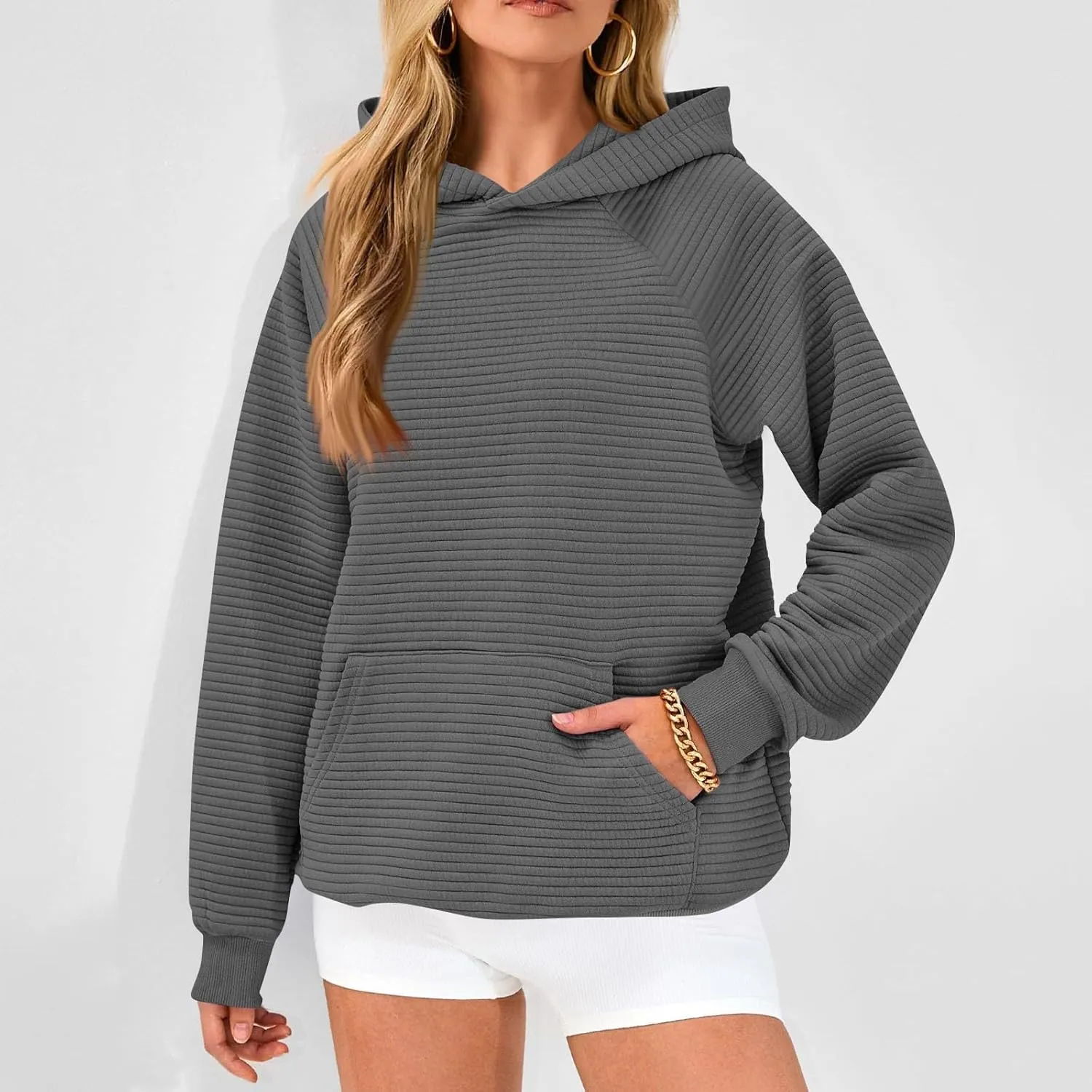 Oversized Hoodies for Women Loose Comfy Long Sleeve Hooded Sweatshirts Casual Trendy Fall Clothes with Pockets