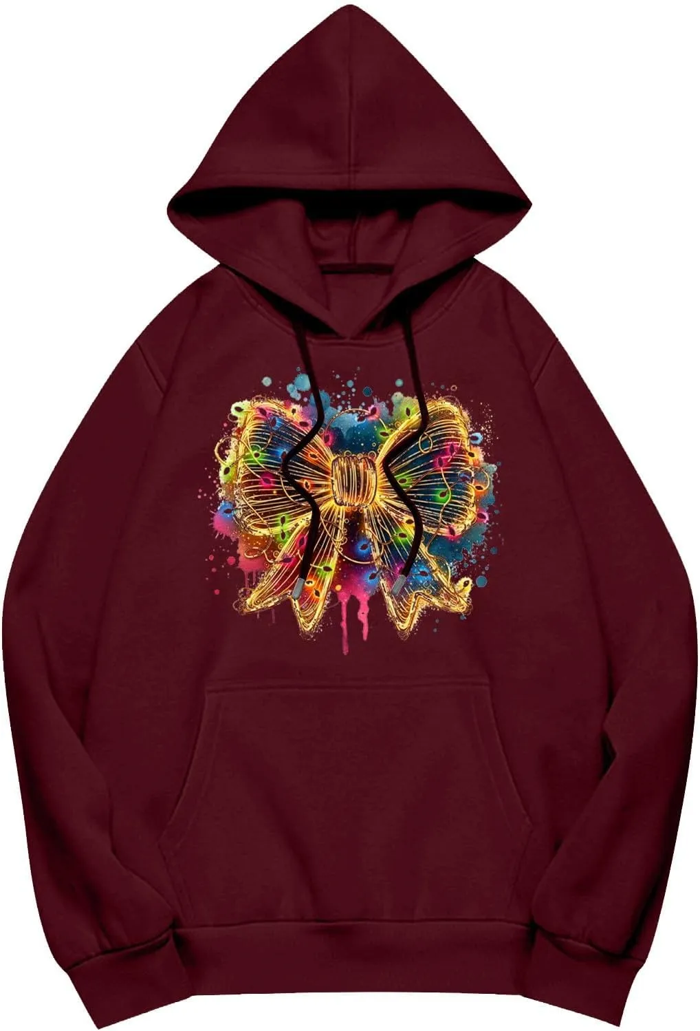 Oversized Hoodies for Women Plus Size Drop Shoulder Fleece Pullover Sweatshirts with Pocket Winter Long Sleeve Shirts