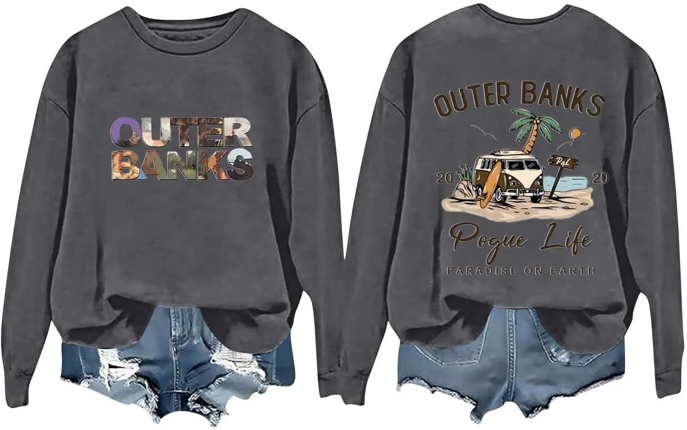 Oversized Sweatshirt for Women Crewneck Casual Tops Funny Letter Print Comfy Shirt Fashion Outfits Winter Clothes