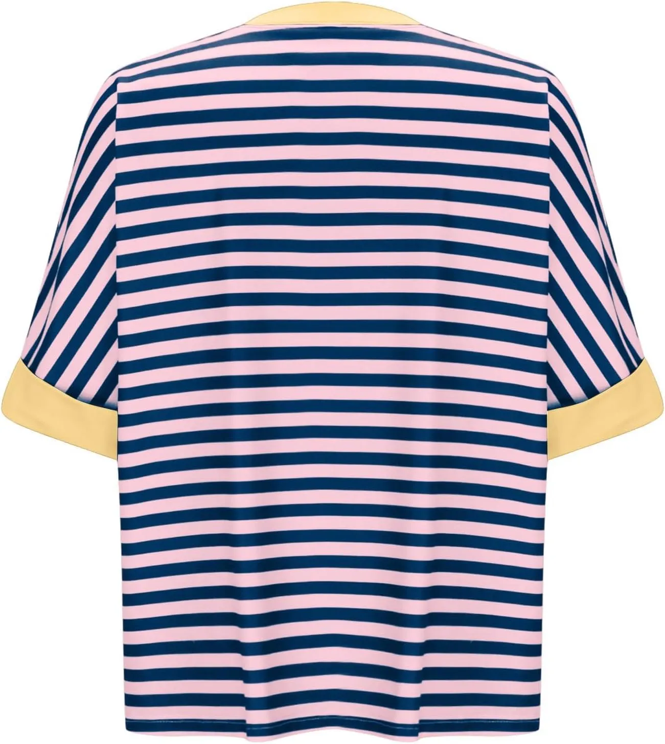Oversized Tshirts for Women Crew Neck Striped Short Sleeve Blouses Casual Fashion Daily Womens Workout Tops