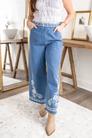 Paris Embroidered Pants