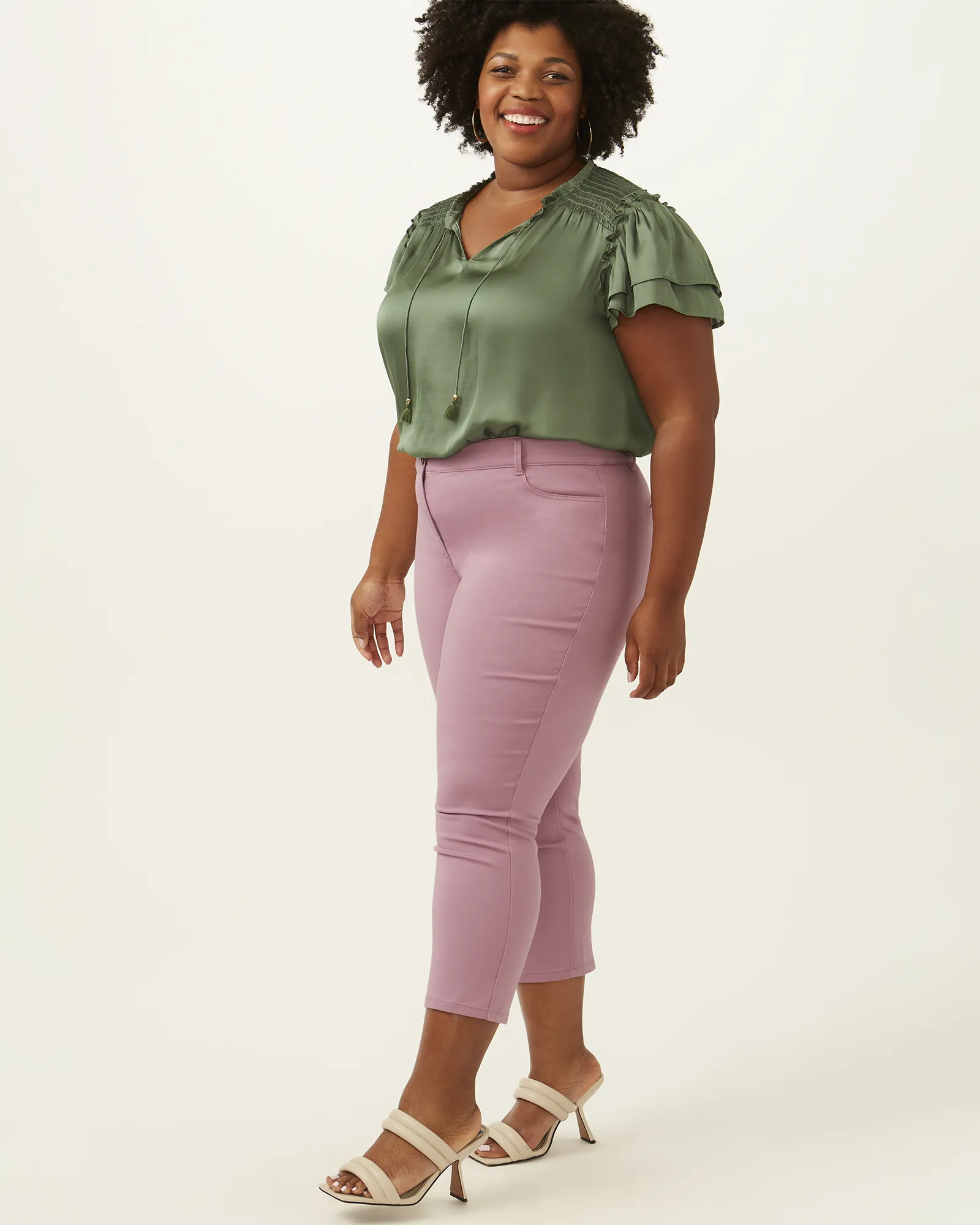 Paris Skinny Capri Pant | Lilac