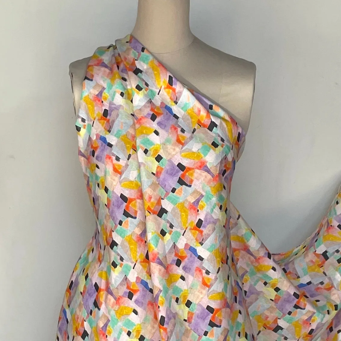 Pastello Washed Printed Linen
