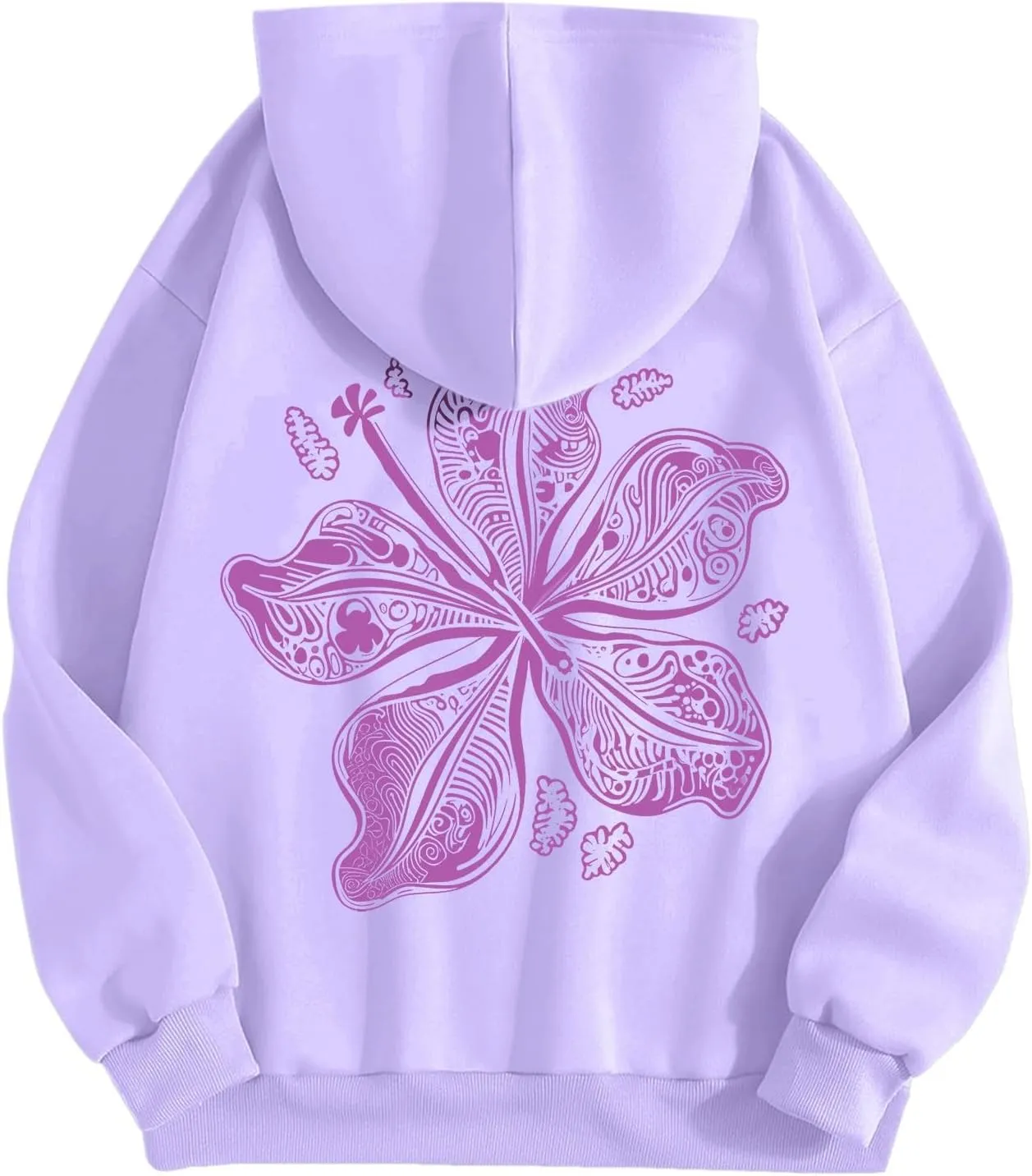 Pink Graphic Hoodie for Women Cute Preppy Sweatshirt Long Sleeve Pink Puff Graphic Pullover for Teen Girls