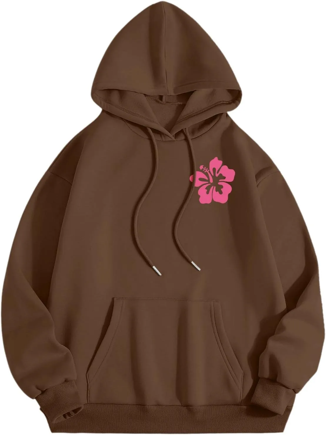 Pink Oversized Hoodie - Unisex Adult Clothing - Active Individuals - Sweatshirt - Long Sleeve - with Pockets