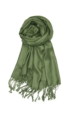PP001-14 Olive Pashmina Scarf
