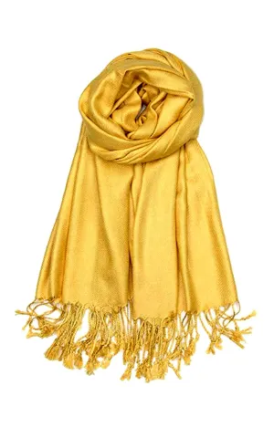 PP001-58 Mustard Yellow Pashmina Scarf