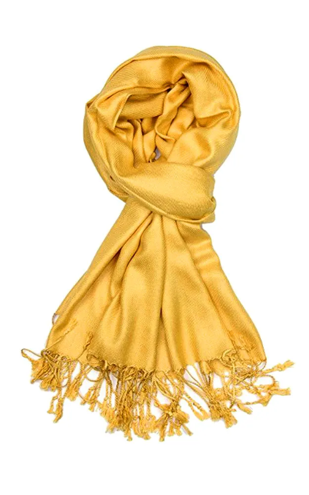 PP001-58 Mustard Yellow Pashmina Scarf