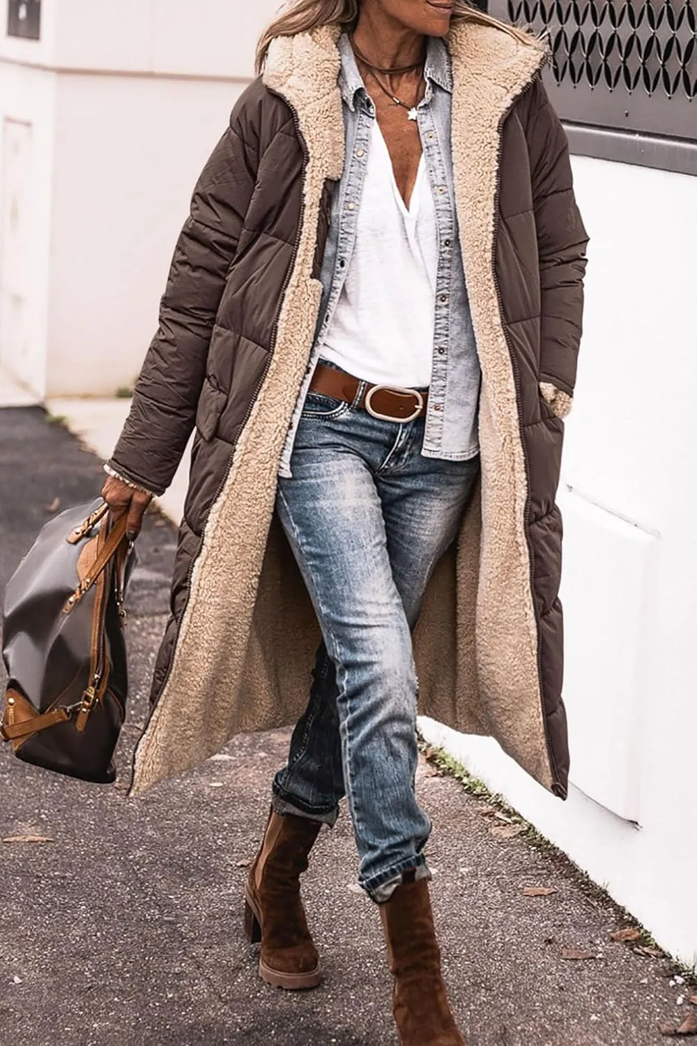PRETTYGARDEN Women's 2025 Winter Fashion Clothes Oversized Shearling Fleece Long Coats Jackets