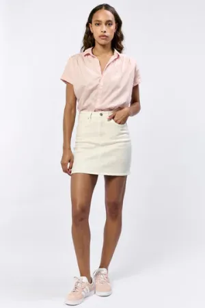 Quincy Ivory Denim Skirt