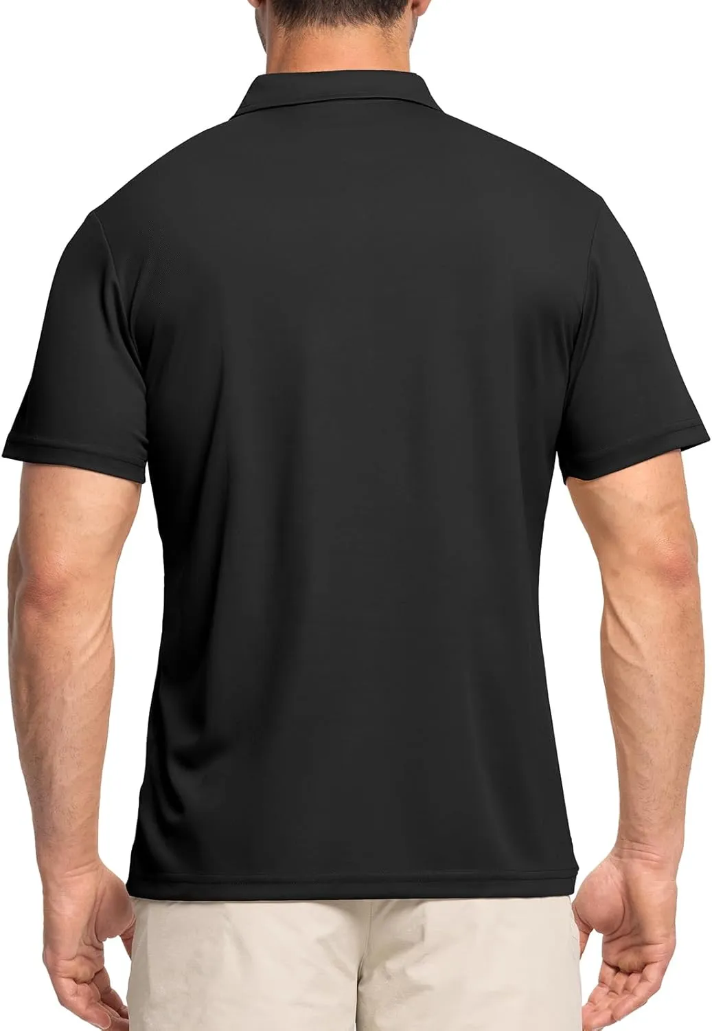 Rdruko Men's Golf Polo Shirt Short Sleeve Moisture Wicking Shirts Collared Outdoor UPF 50  Pique Jersey Shirts