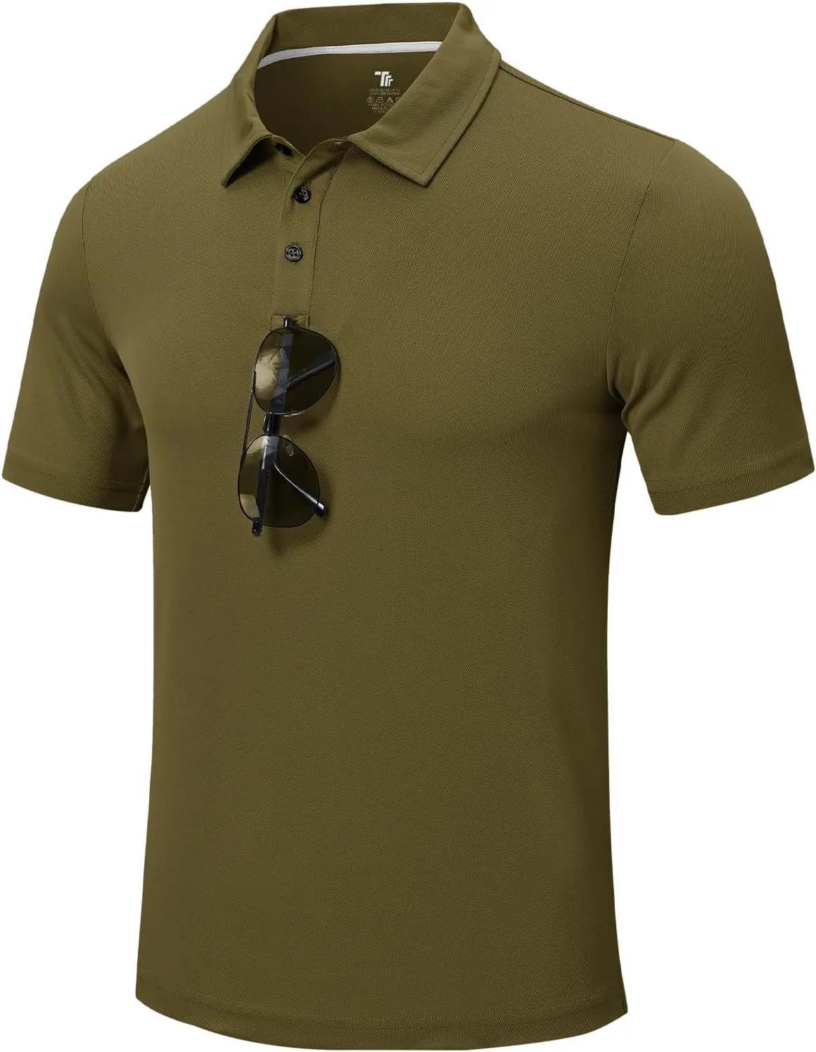 Rdruko Men's Golf Polo Shirt Short Sleeve Moisture Wicking Shirts Collared Outdoor UPF 50  Pique Jersey Shirts