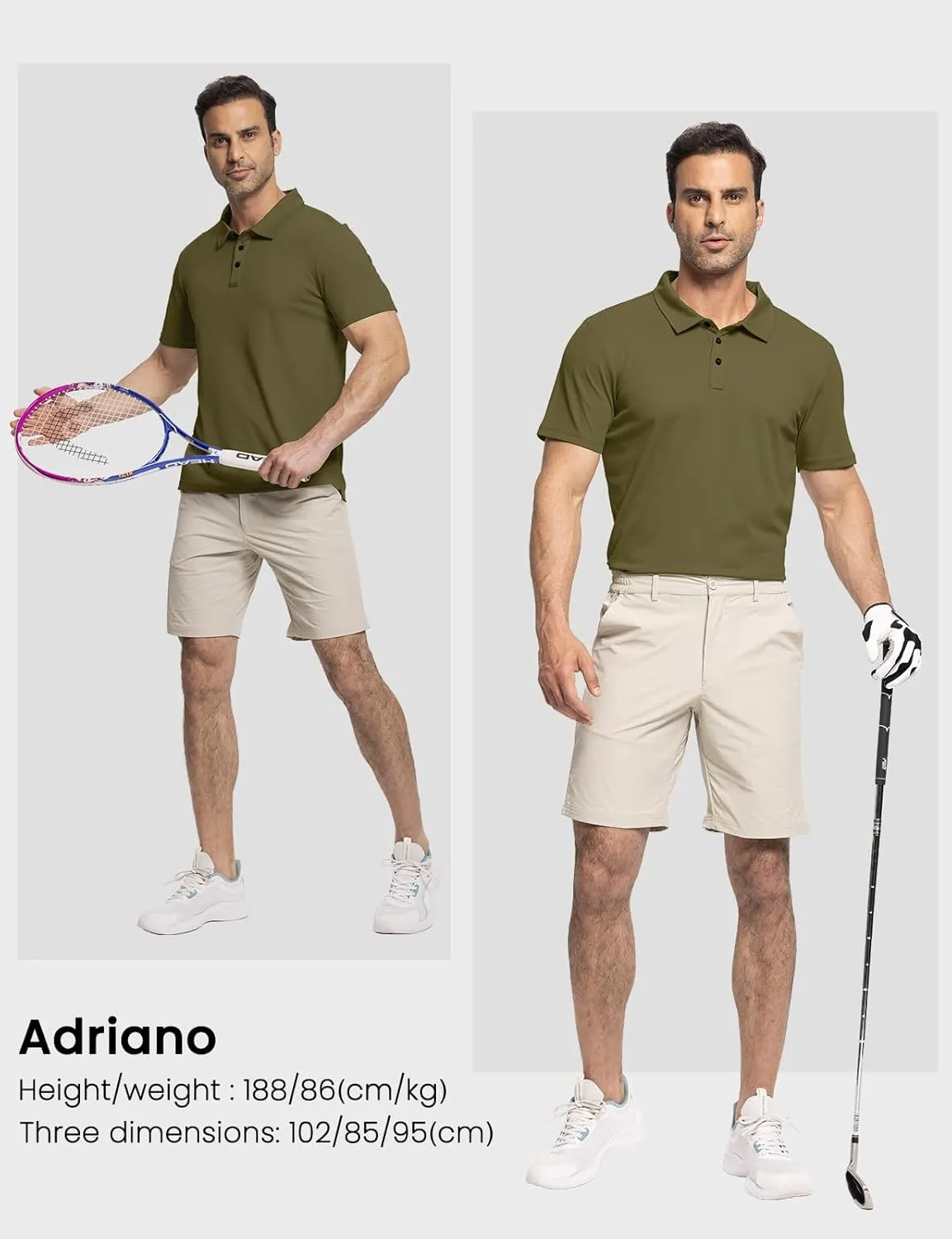 Rdruko Men's Golf Polo Shirt Short Sleeve Moisture Wicking Shirts Collared Outdoor UPF 50  Pique Jersey Shirts