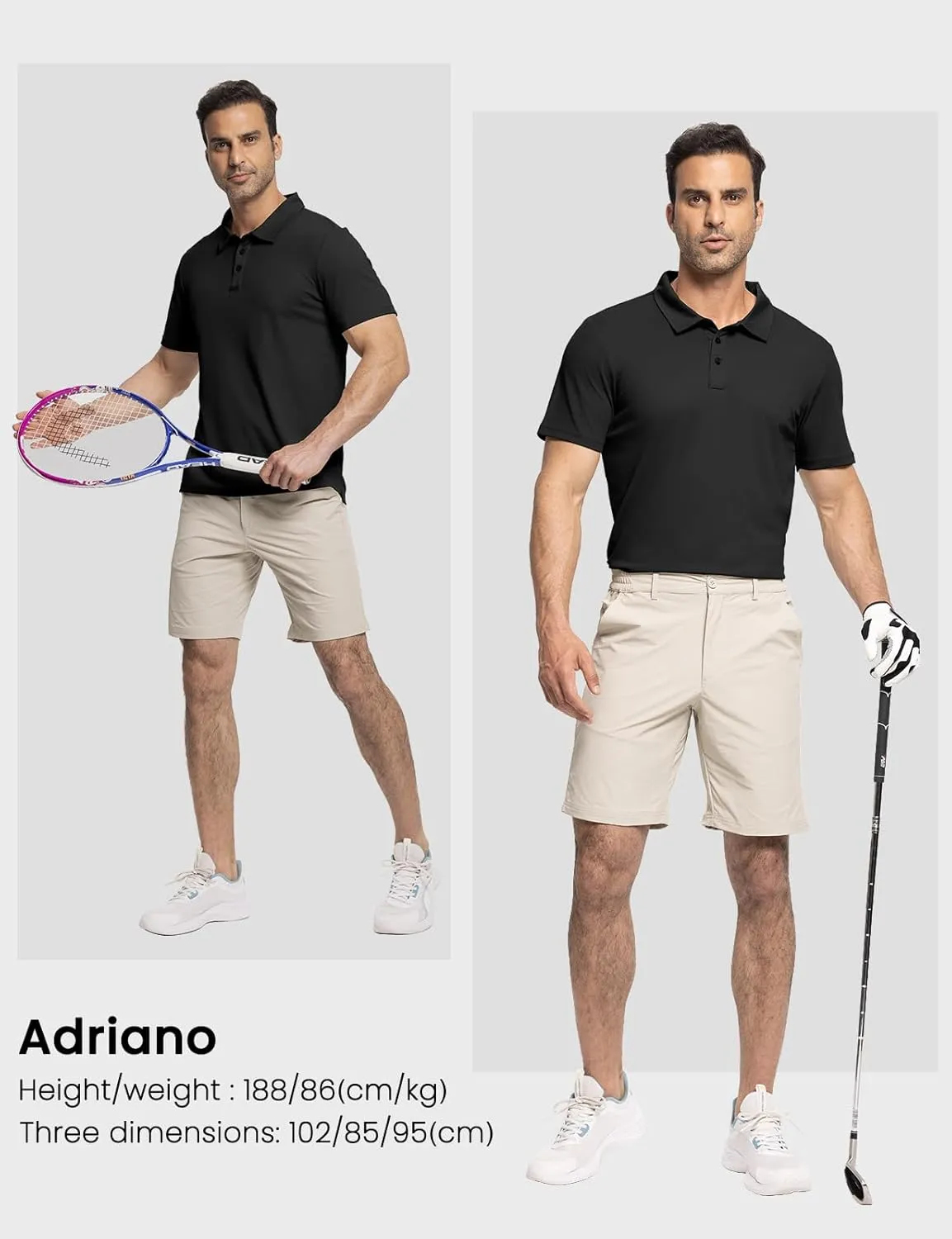 Rdruko Men's Golf Polo Shirt Short Sleeve Moisture Wicking Shirts Collared Outdoor UPF 50  Pique Jersey Shirts