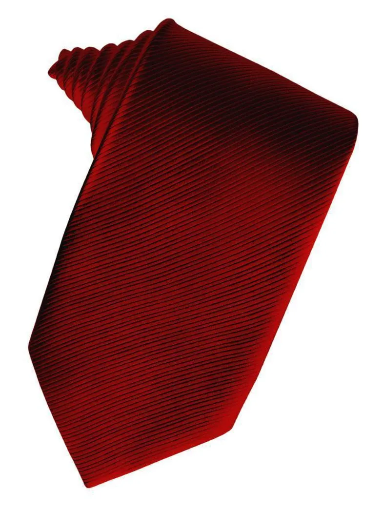 Red Faille Silk Full Back Tuxedo Vest and Tie Set by Cardi