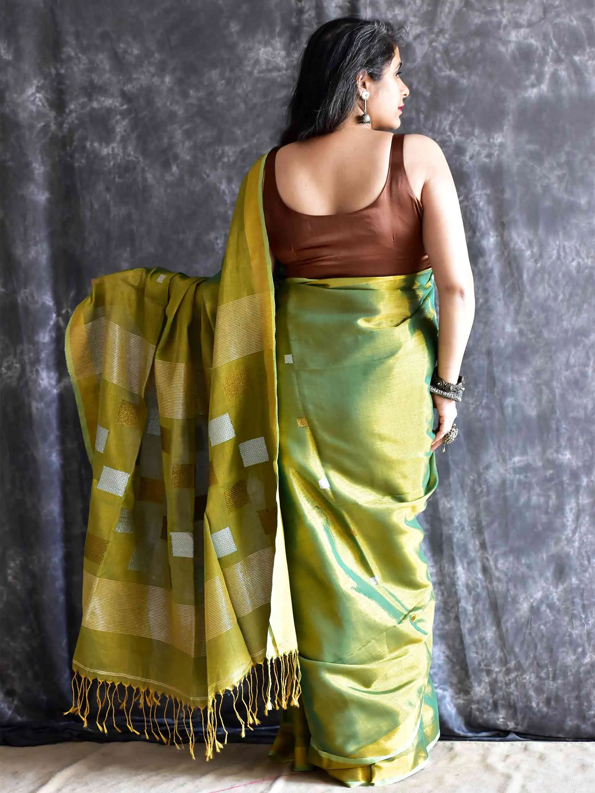 Rehbar - Linen Tissue Saree
