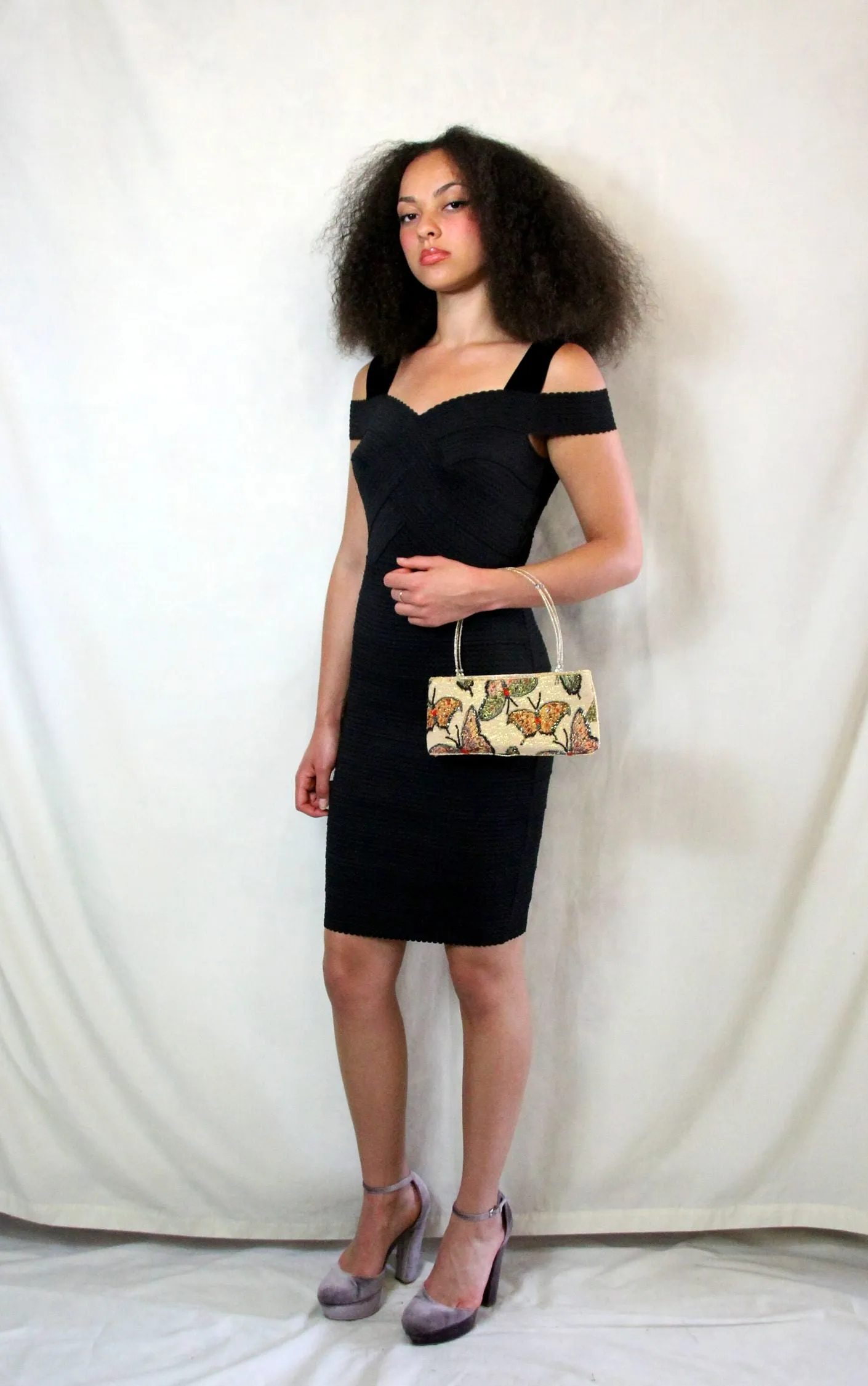 RENT Black Bandage Mini Dress