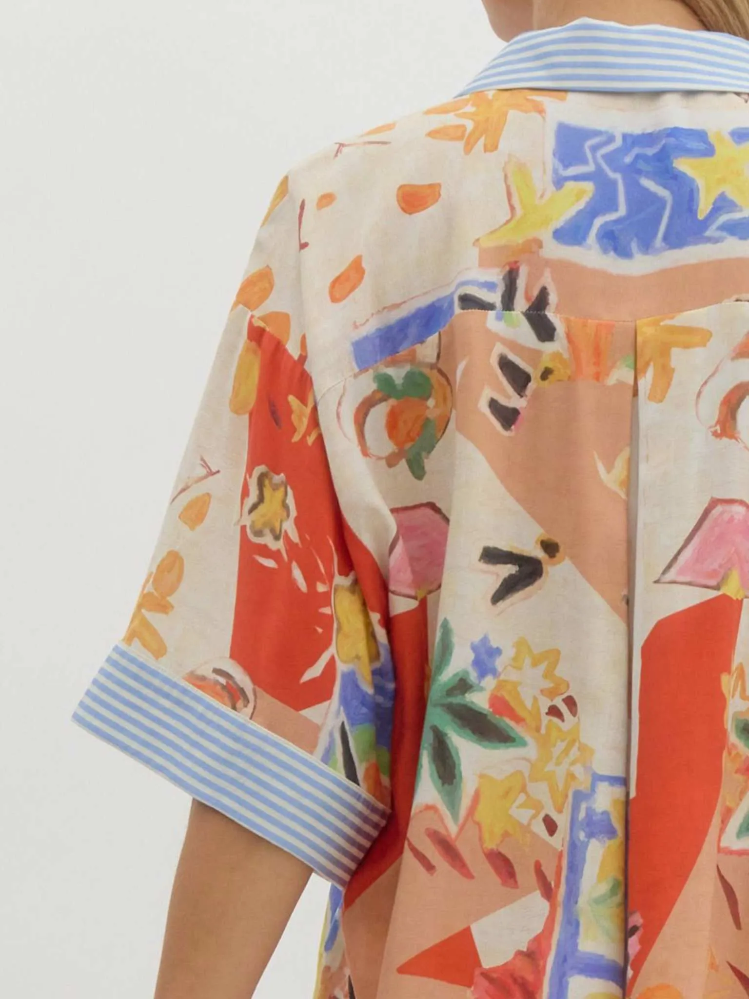 Resort Pattern Oversized Top