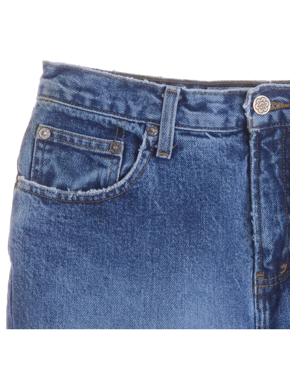Reworked Molly Frayed Denim Shorts - W30