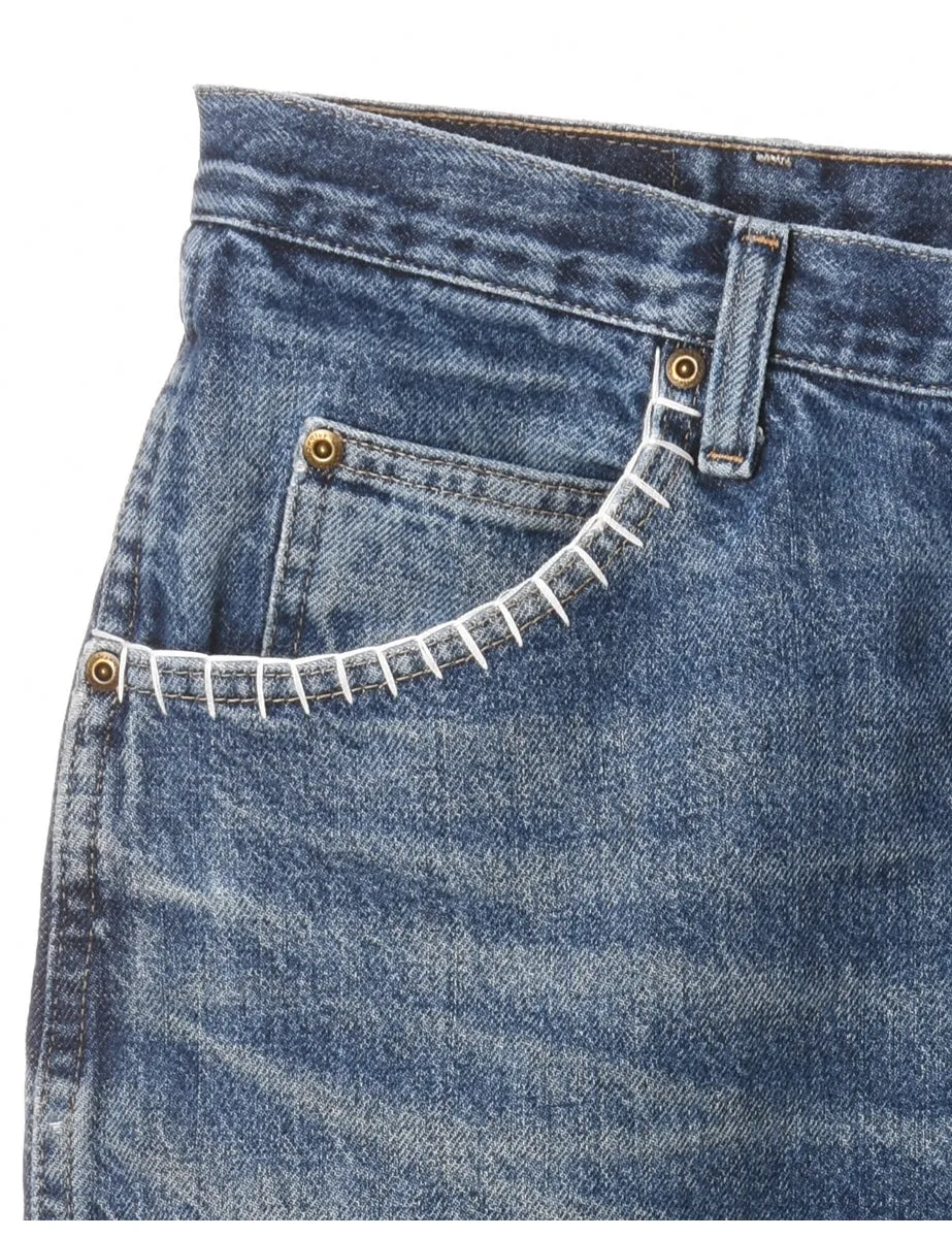 Reworked Wrangler Shorts Denim Repair - W34