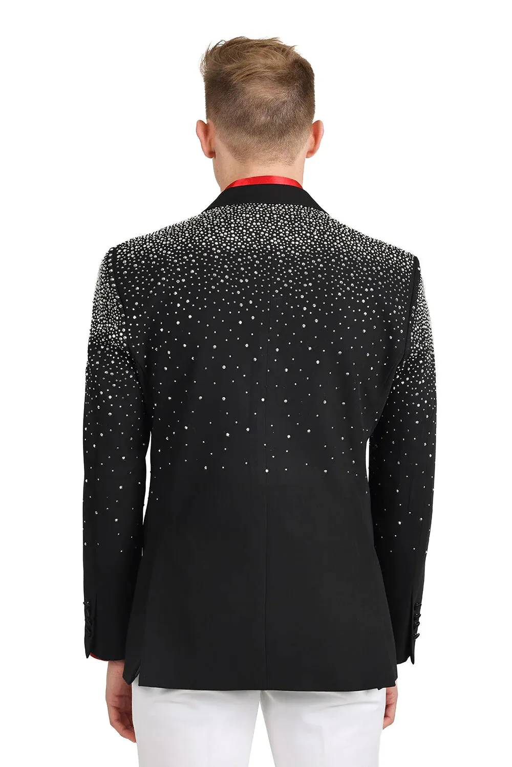 Rhinestone-Embellished Men's Blazer