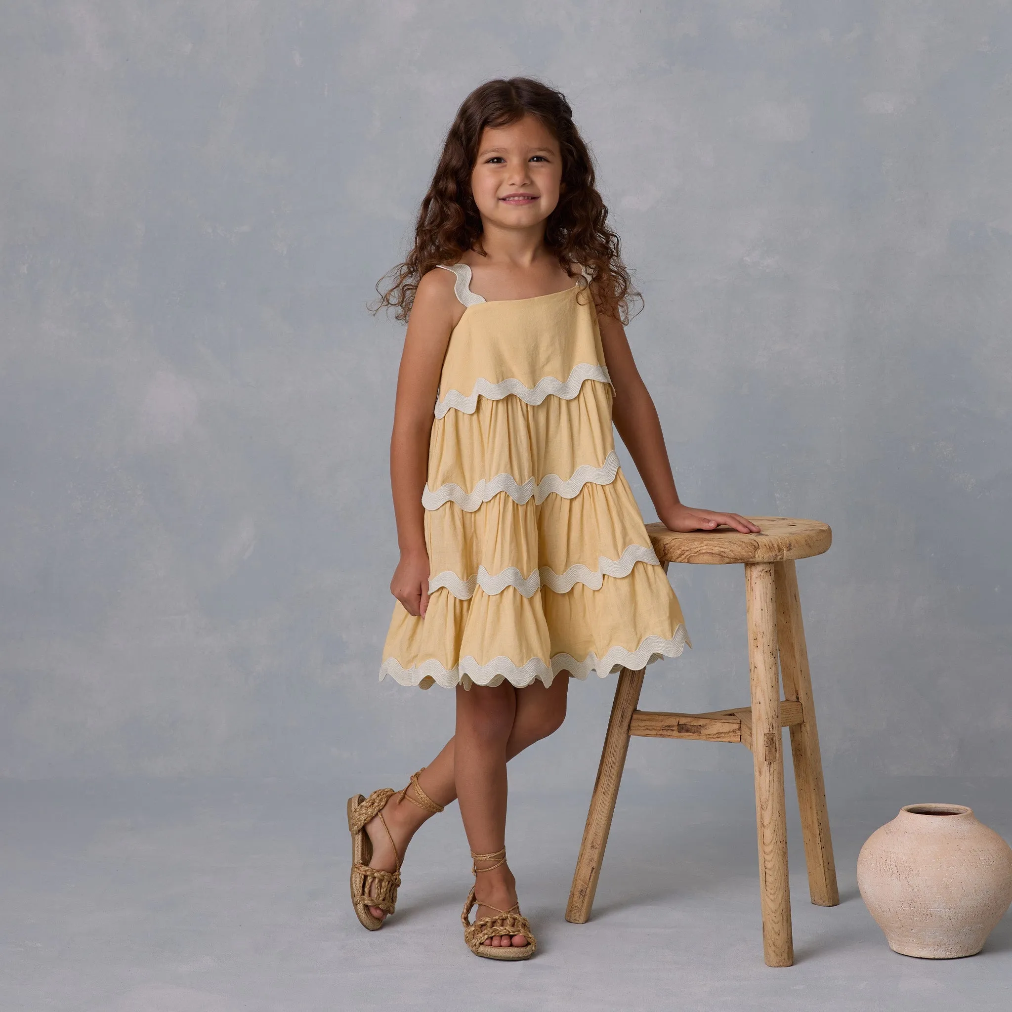 Ric Rac Dress - Yellow
