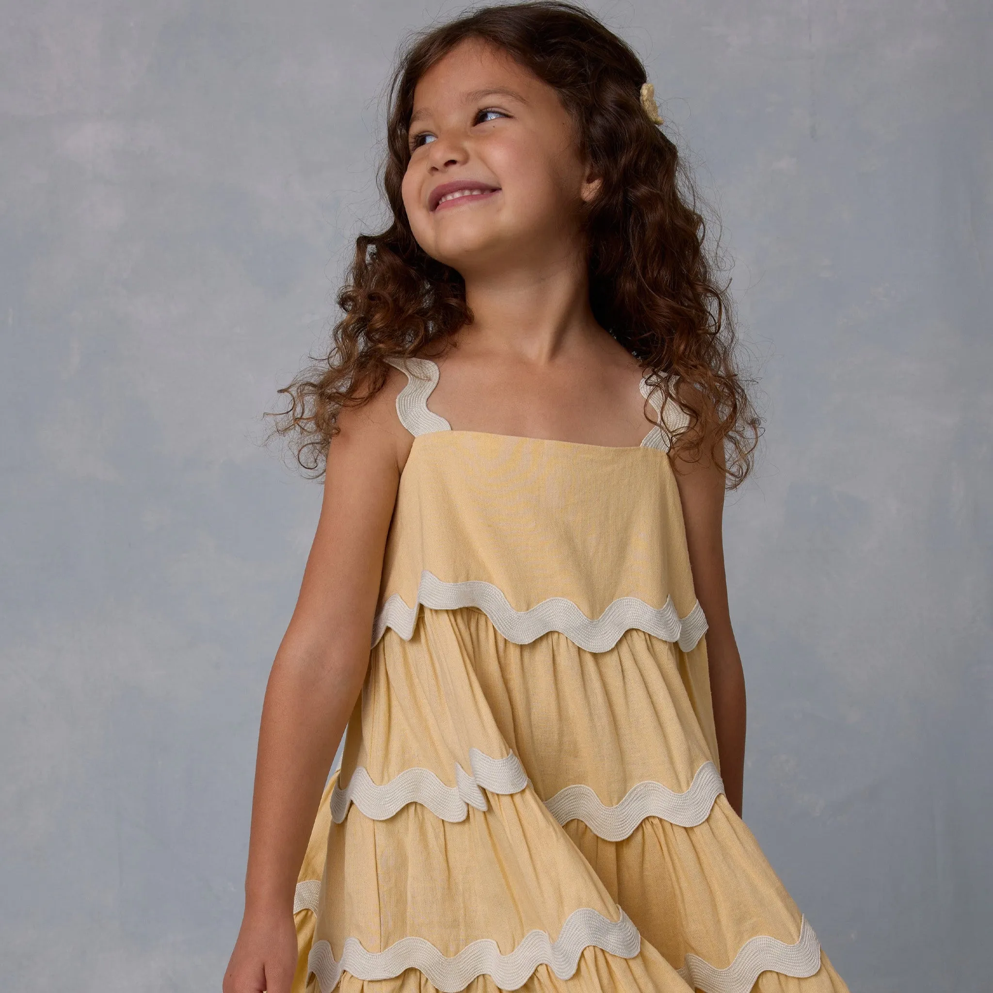 Ric Rac Dress - Yellow