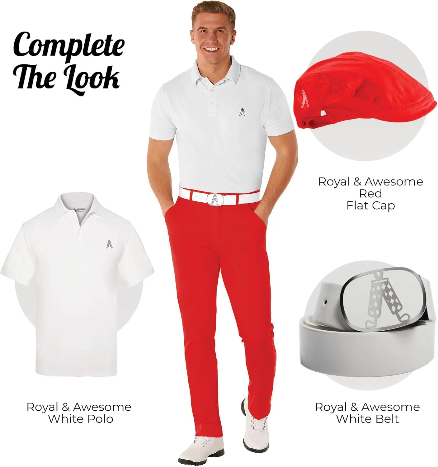 Royal & Awesome Men's Golf Pants, Golf Pants Men Stretch Relaxed Fit